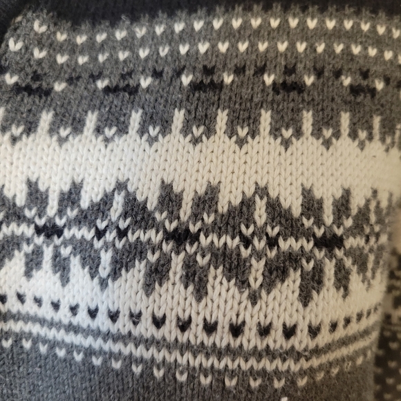 Lands End Fair Isle 3/4 Zip Sweater Size XL - Picture 4 of 5